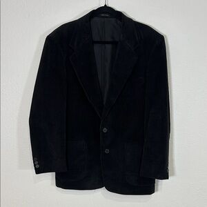 Vintage Members Only Heritage Black Corduroy Blazer 100% Cotton Textured Jacket